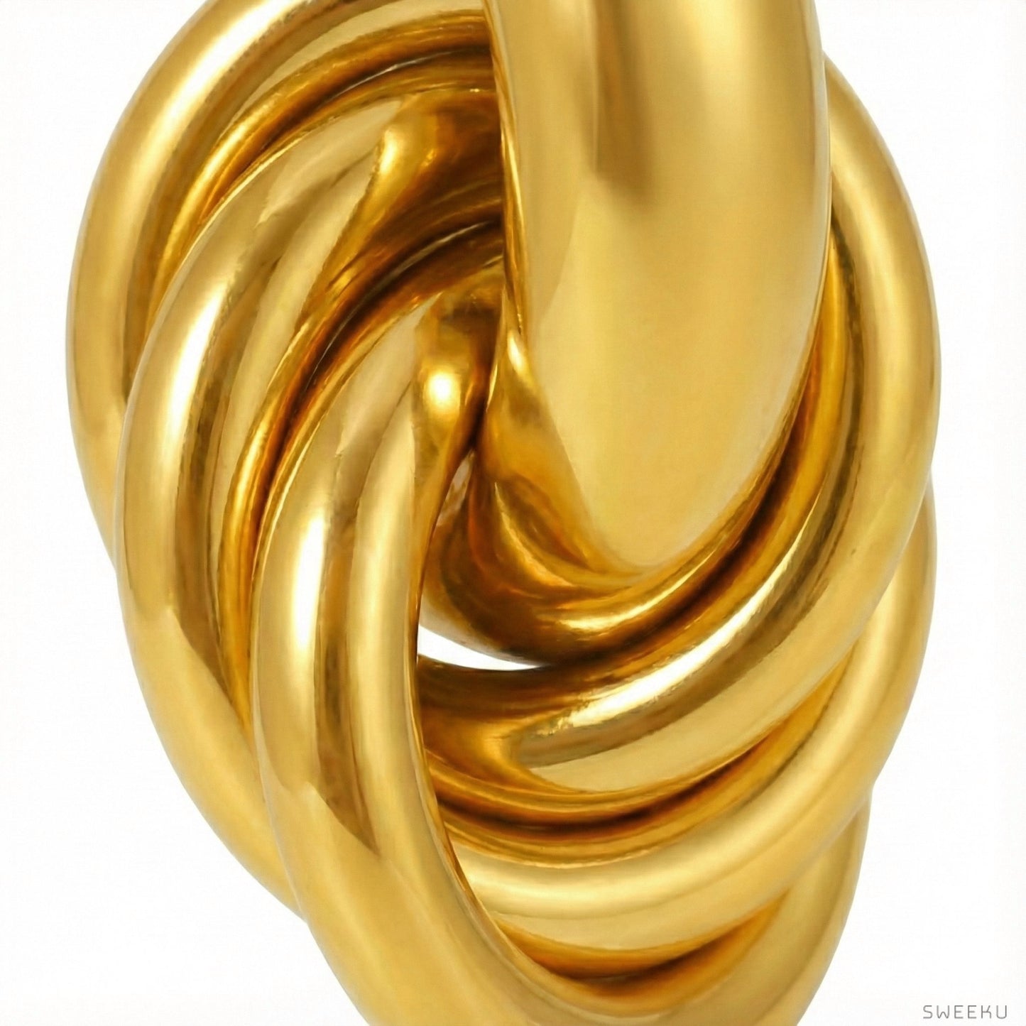 Voluminous Triple Knot Gold Studs