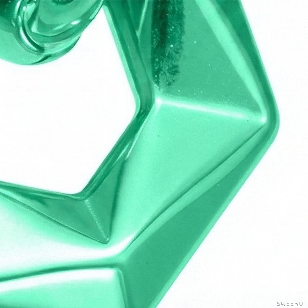 Chunky Hexagon Link Gold Earrings