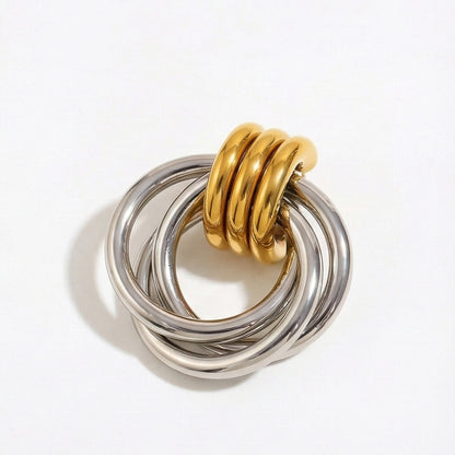 Layered Time Stud Earrings