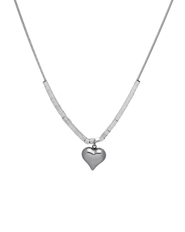 Colorfast Heart Charm Necklace