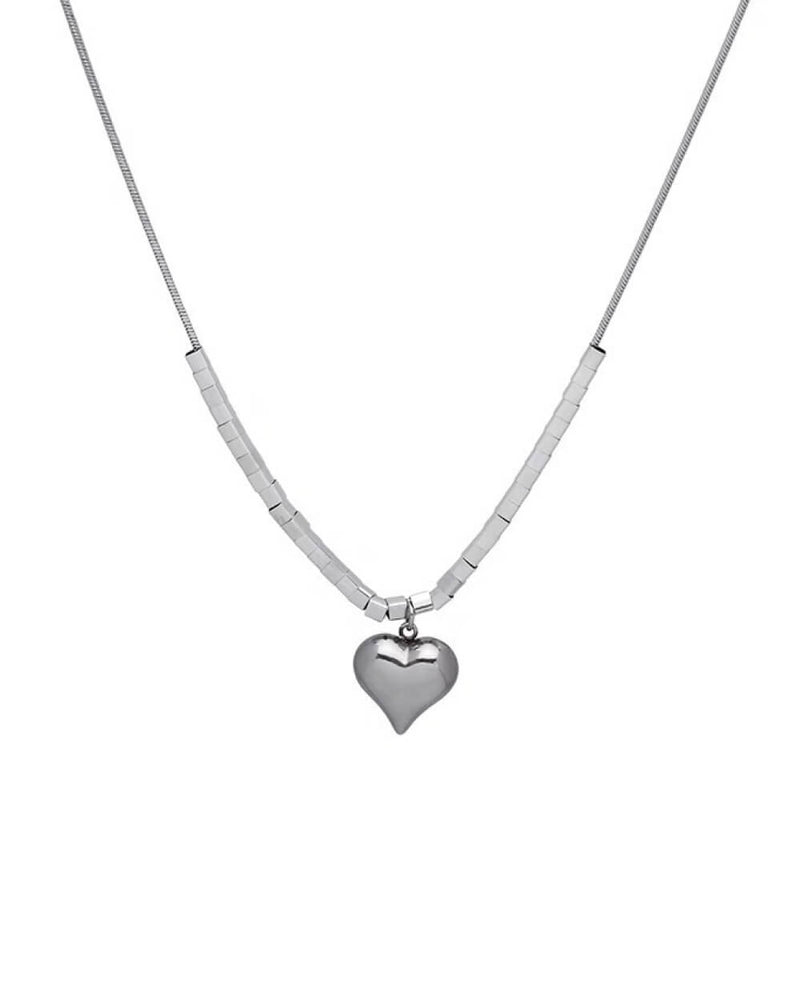 Colorfast Heart Charm Necklace