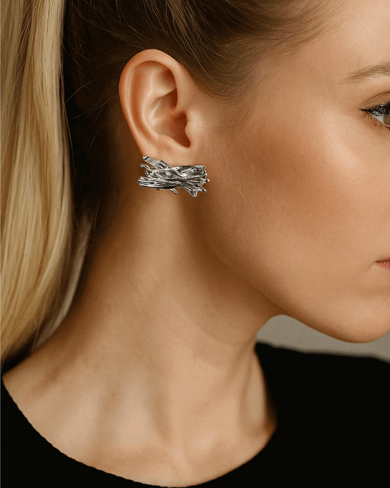 Irregular Coral Earrings
