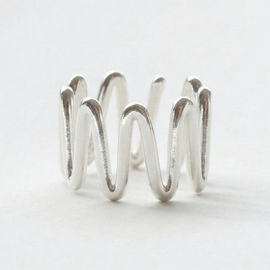 Wavy Line Open Ring
