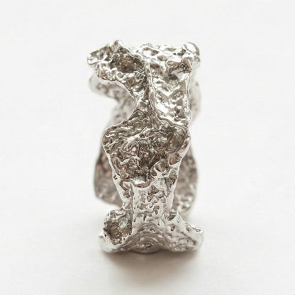 Abstract Textured Open Ring