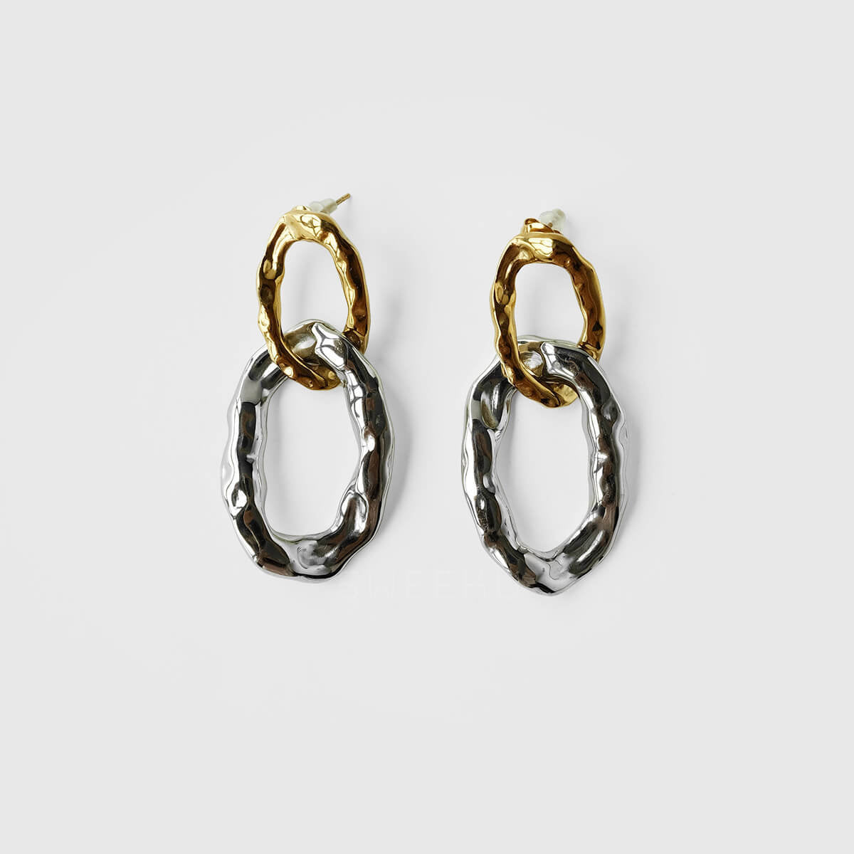 Molten Duality Drop Earrings