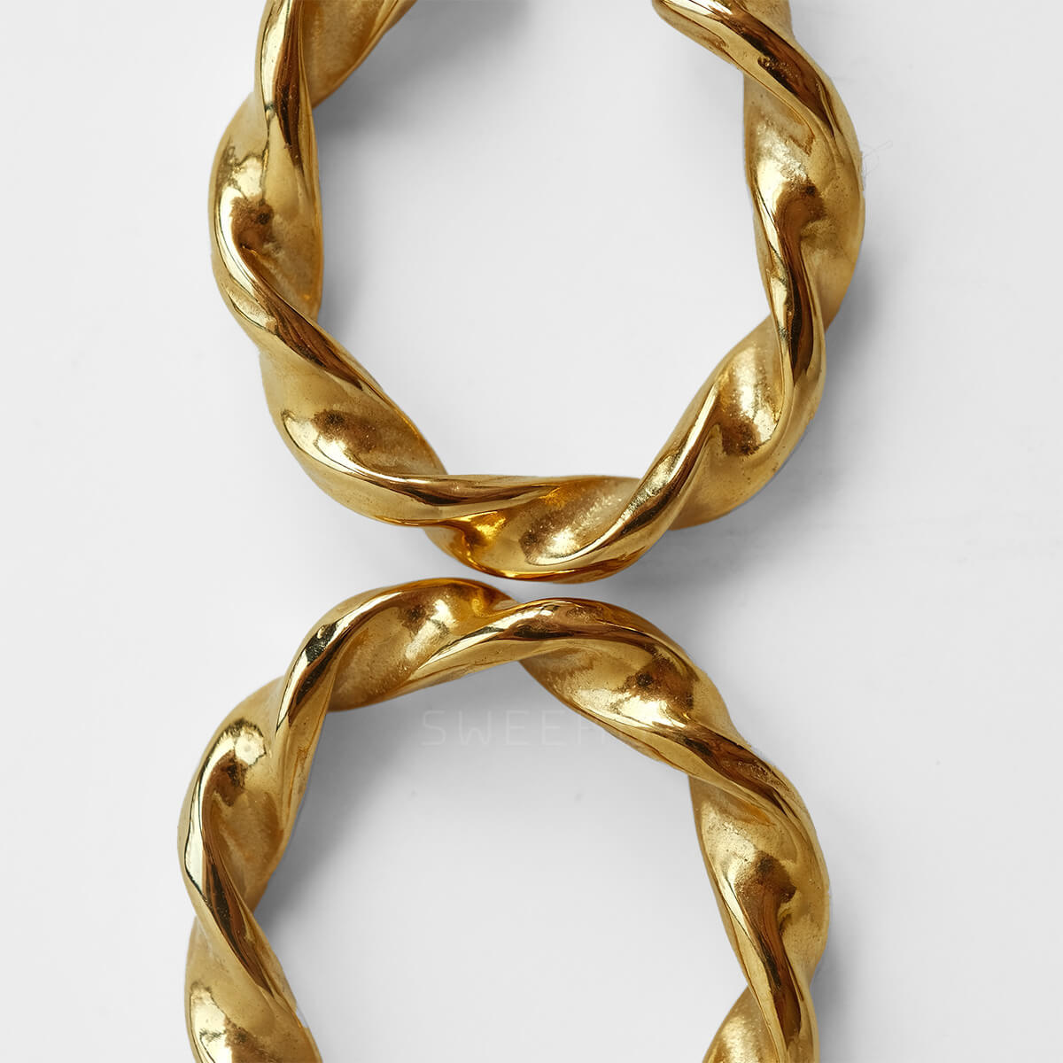 Sculptural Twist Hoops