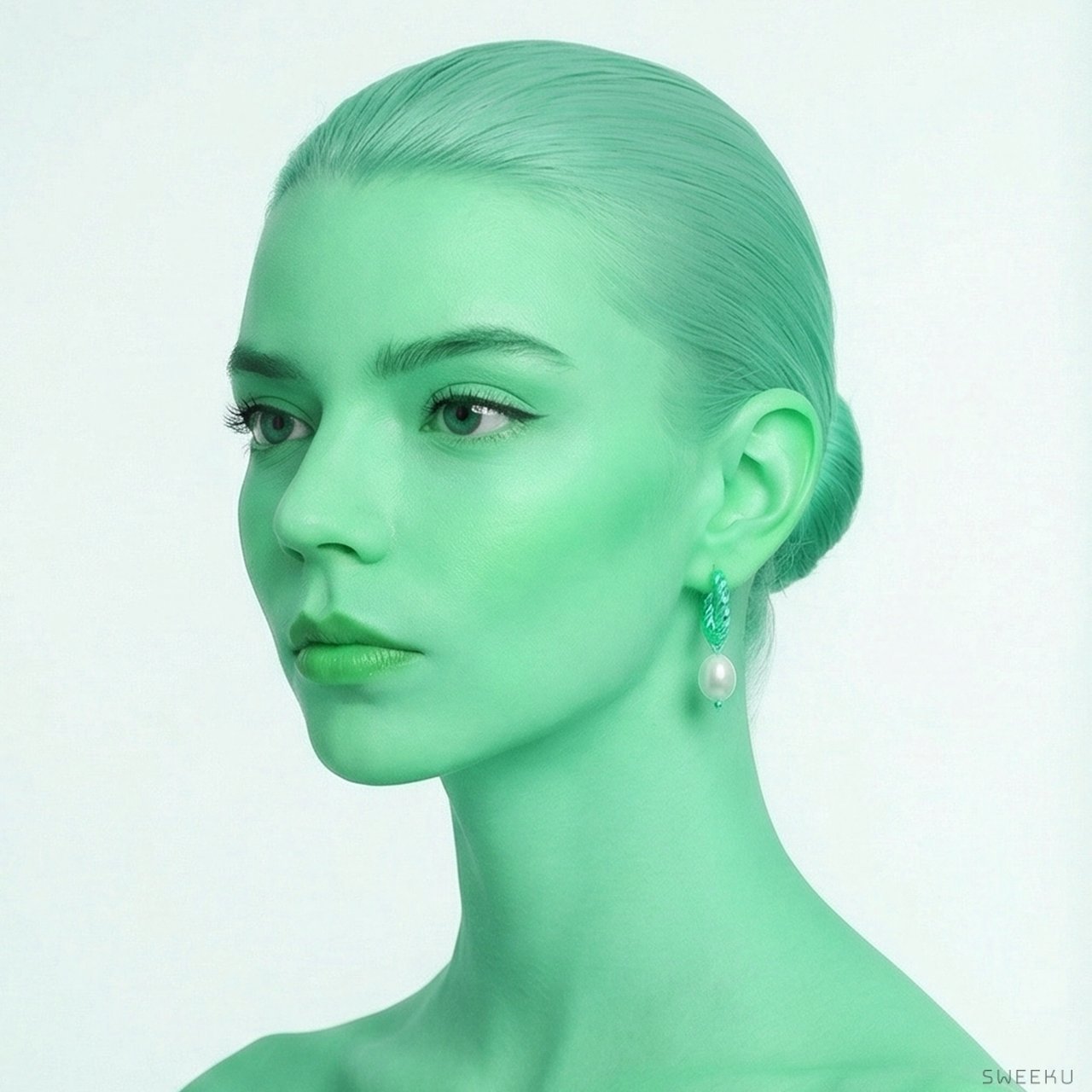 Twisted Rope Gold Pearl Drop Hoops