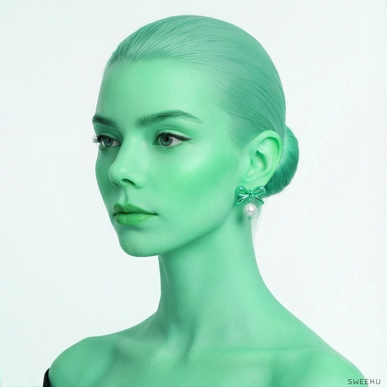 Charming Bow & Pearl Drop Gold Studs