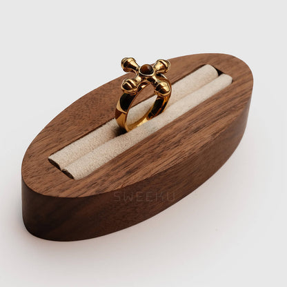 Emblem Cross Ring