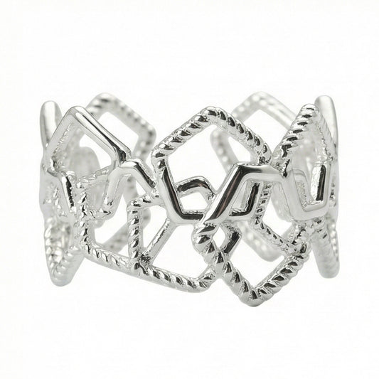 Lattice Band Open Ring