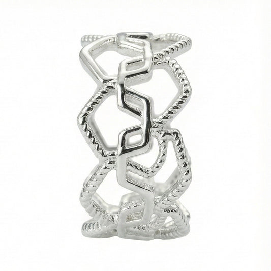 Lattice Band Open Ring