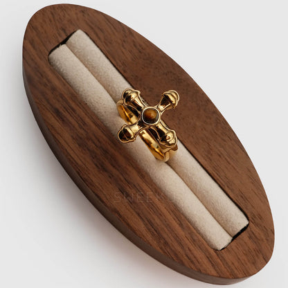 Emblem Cross Ring