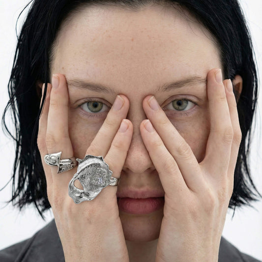 Silver Relic Sculptural Ring