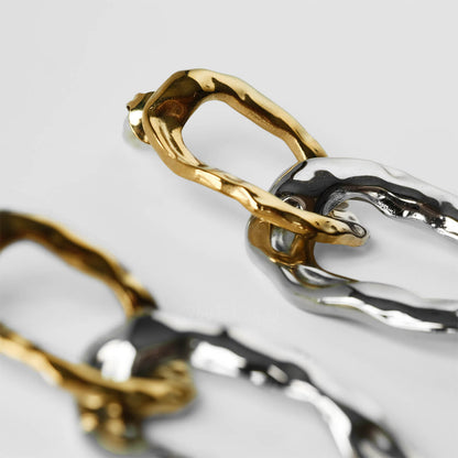 Molten Duality Drop Earrings