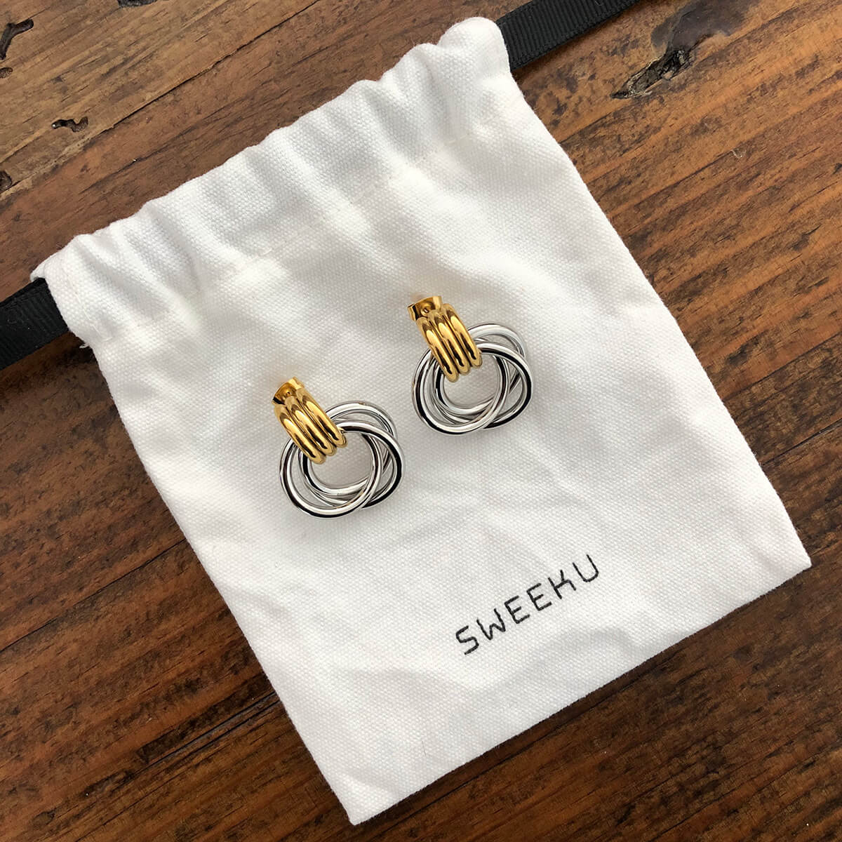 Layered Time Stud Earrings