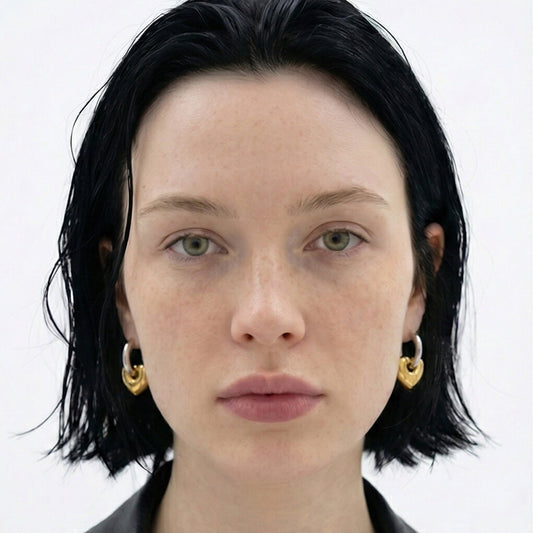 Quiet Heart Two-Tone Hoops