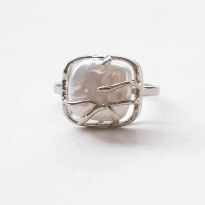 Baroque Pearl Cage Ring