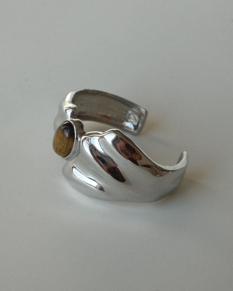 Ocean agate metal bangle