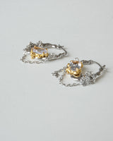 Lava Chain Link Earrings with CZ