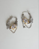 Lava Chain Link Earrings with CZ