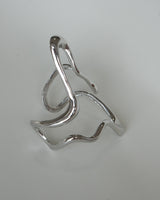 Irregular wavy statement bangle
