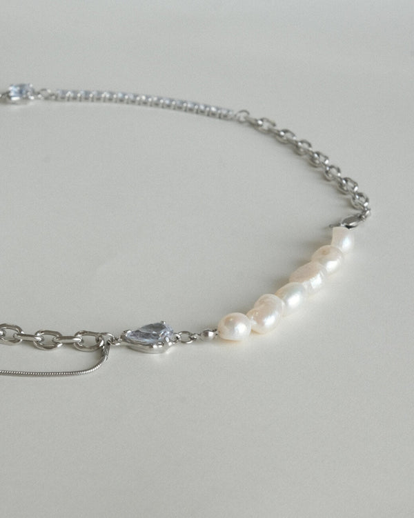 Lava Chain Link Necklace with CZ