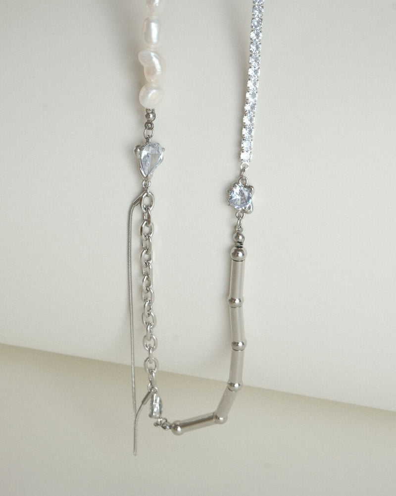 Lava Chain Link Necklace with CZ
