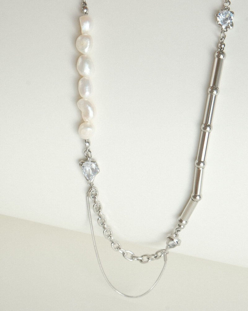 Lava Chain Link Necklace with CZ