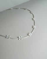 Small Flower Brushed Necklace