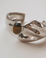 Ocean agate metal bangle