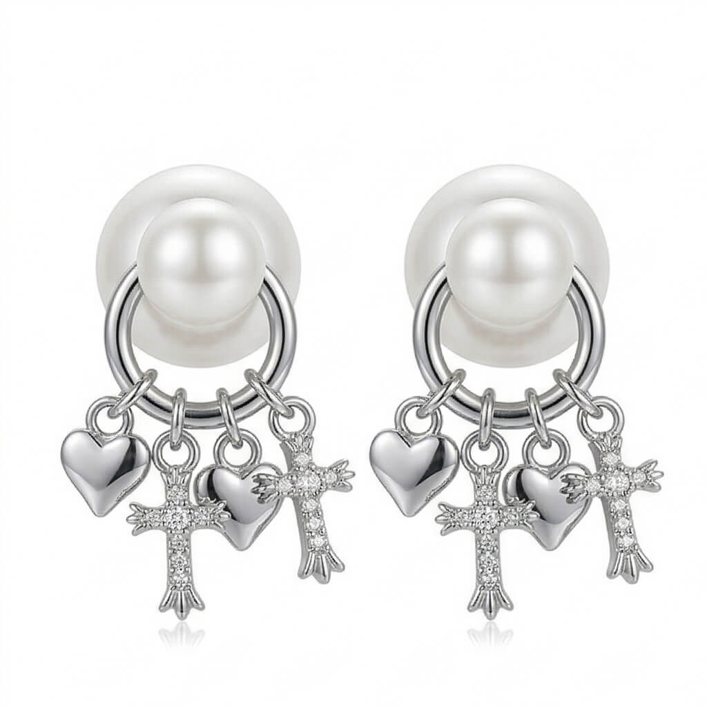 Echo Synthetic Pearl Charm Earrings