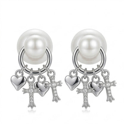 Echo Synthetic Pearl Charm Earrings