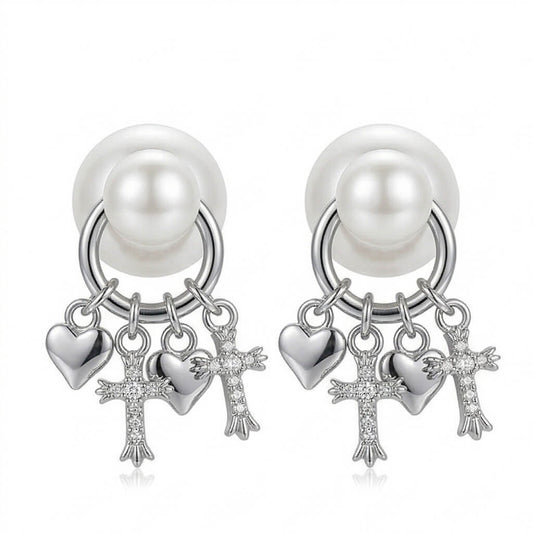 Echo Synthetic Pearl Charm Earrings