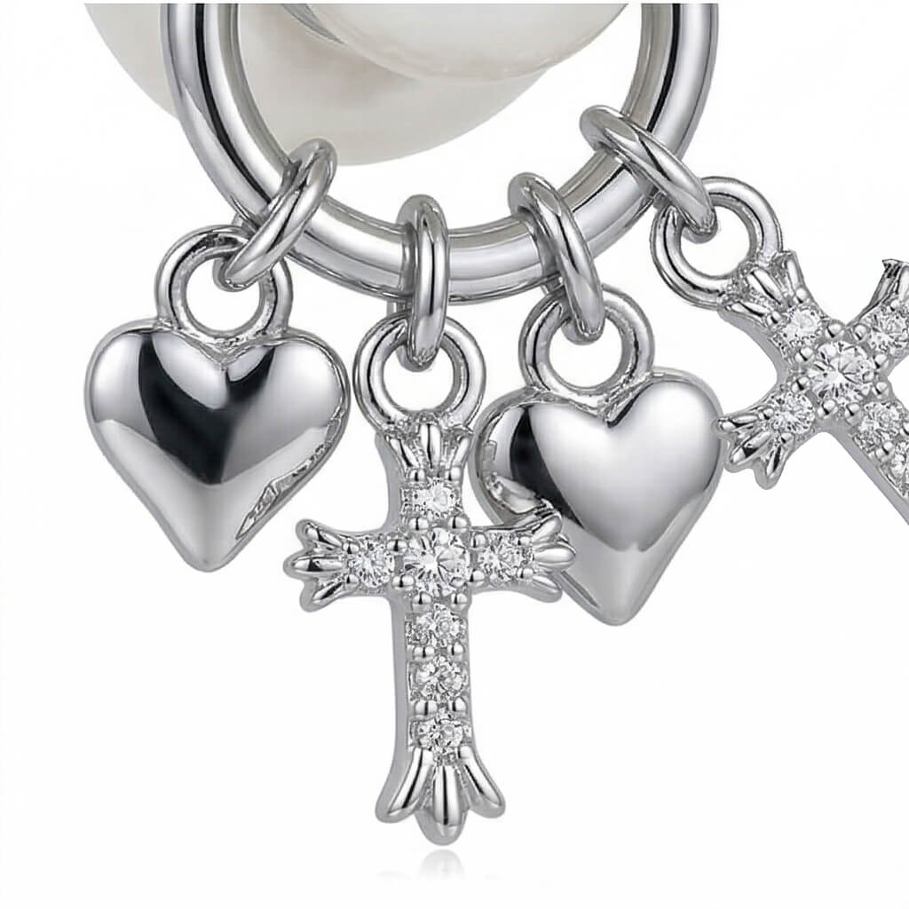Echo Synthetic Pearl Charm Earrings