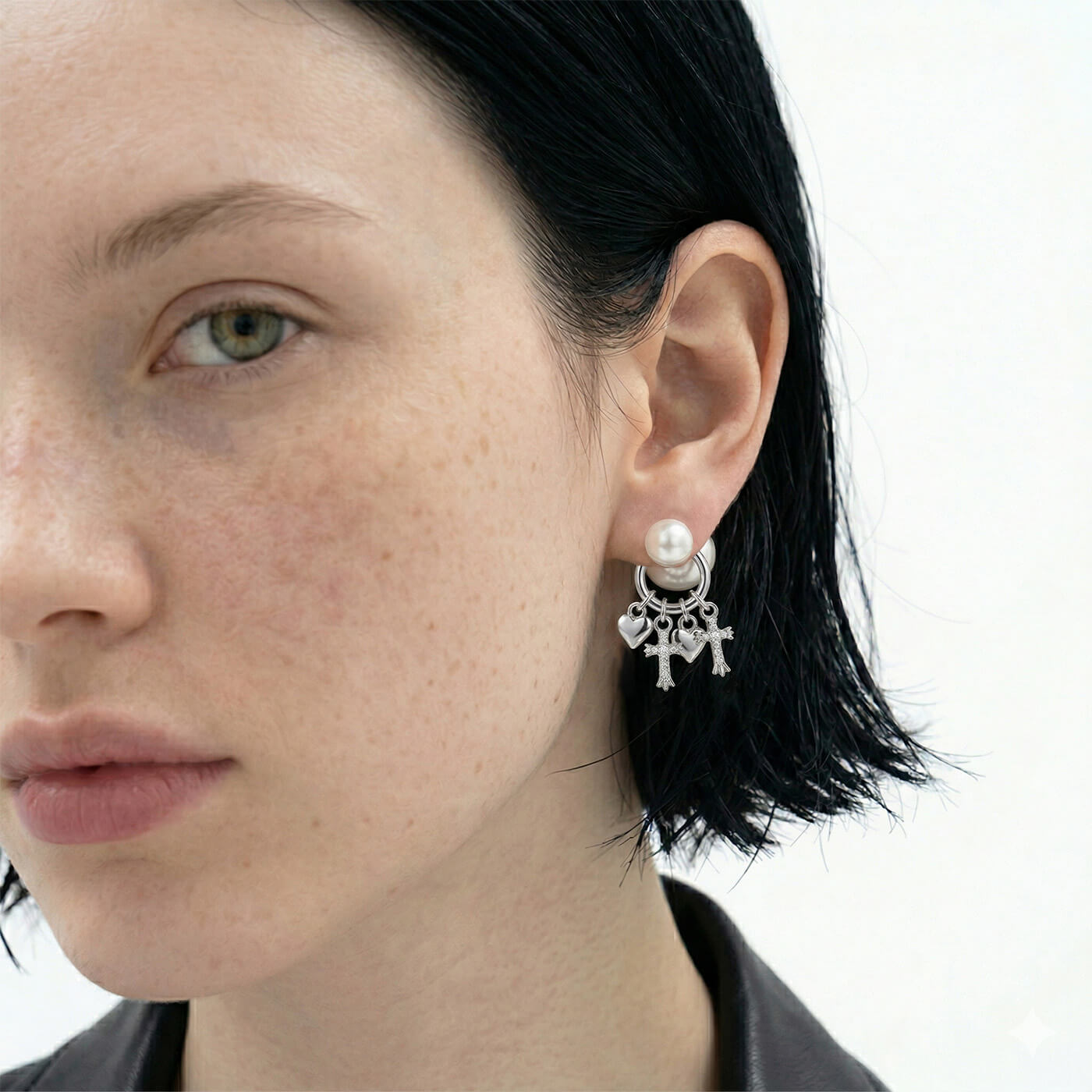 Echo Synthetic Pearl Charm Earrings