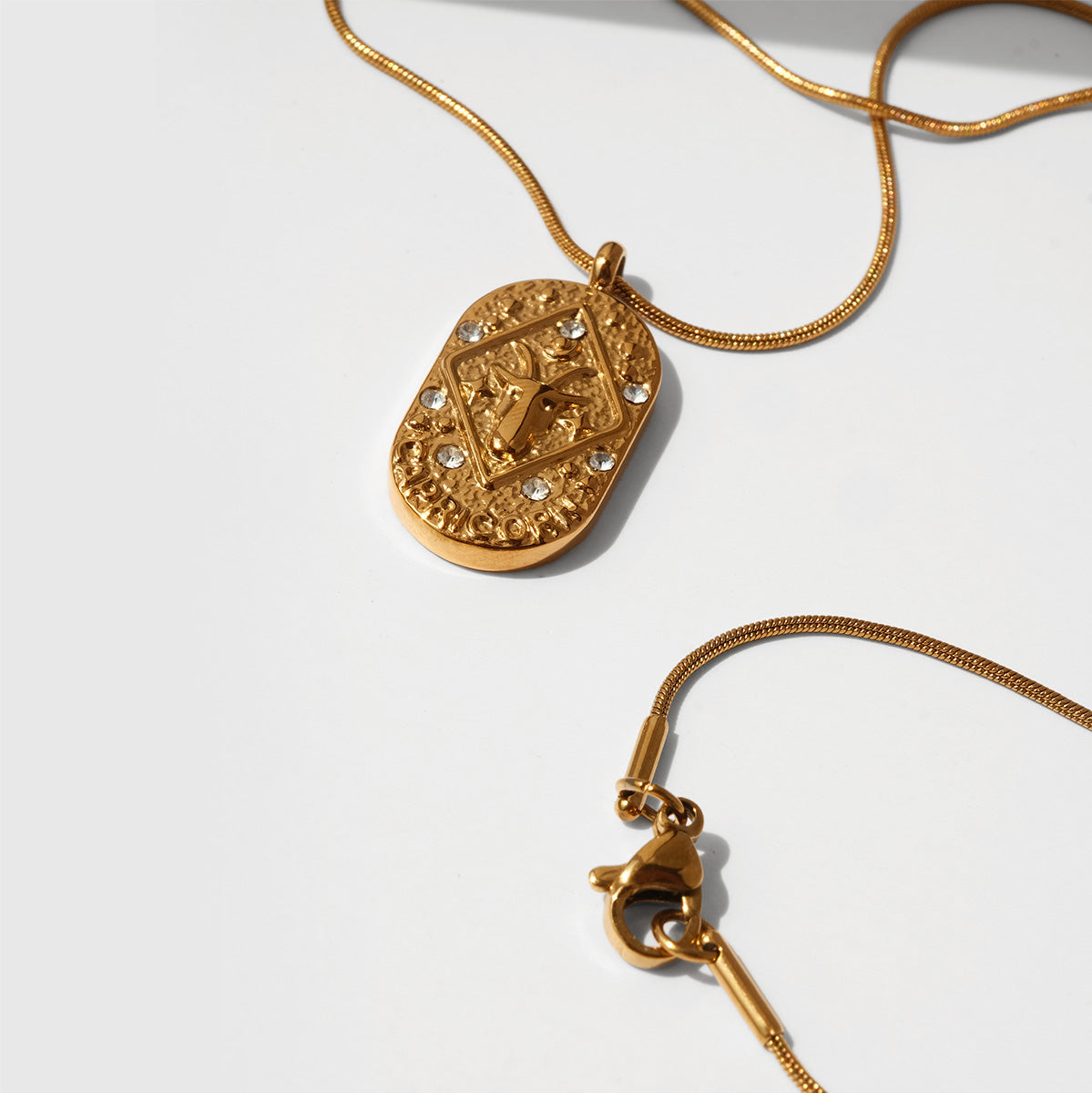 Golden Zodiac Medallion Necklace