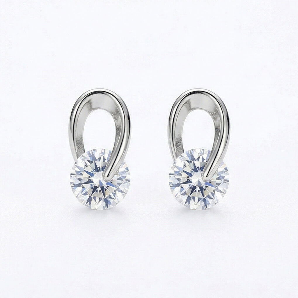 Minimalist CZ Pave Huggie Hoops