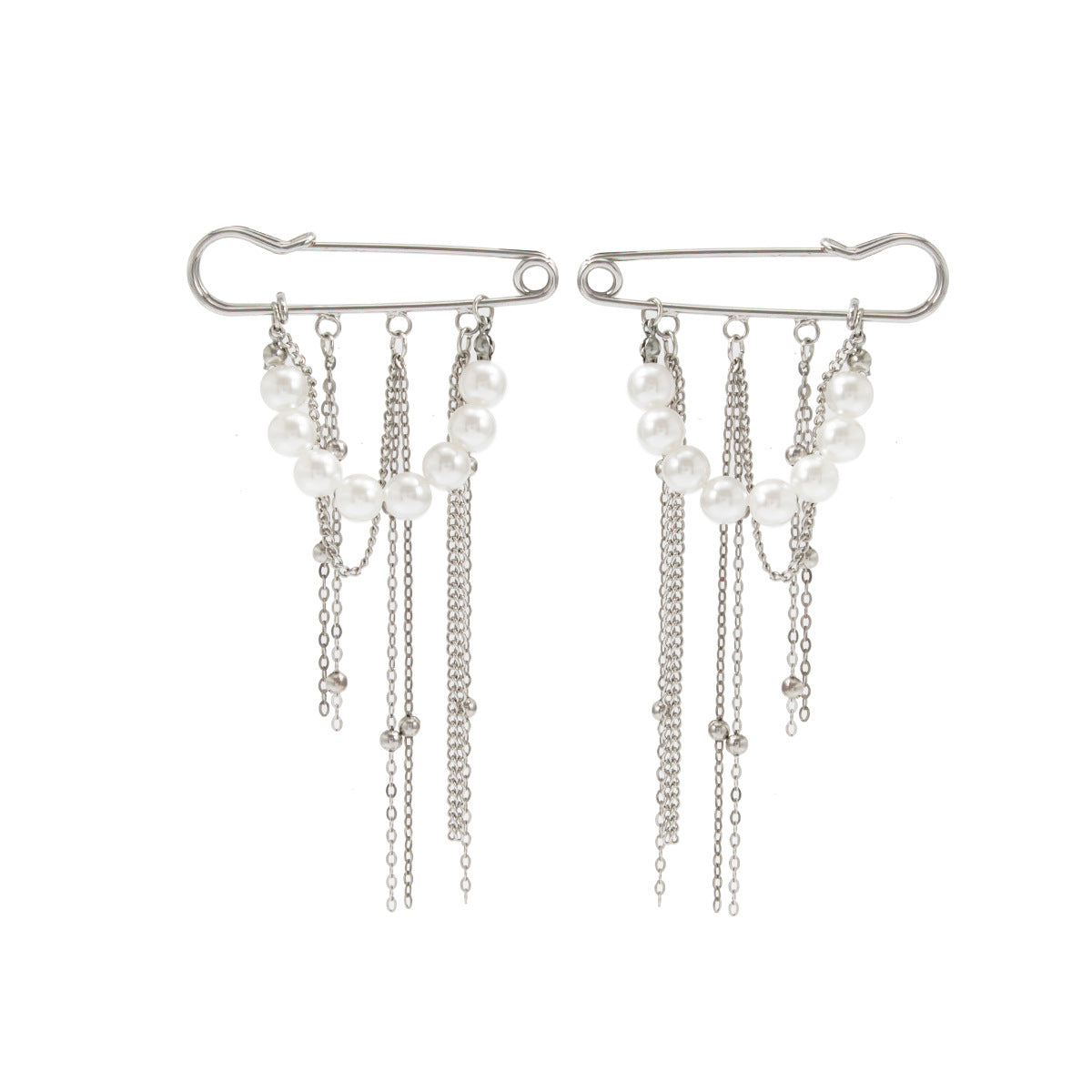 Pearl Chain Dangle Safety Pin - Cuff/Pant Leg Accessory