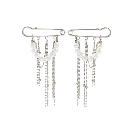 Pearl Chain Dangle Safety Pin - Cuff/Pant Leg Accessory