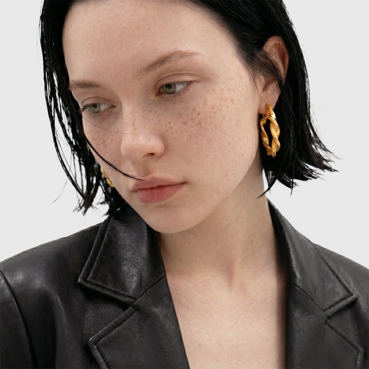 Sculptural Twist Hoops