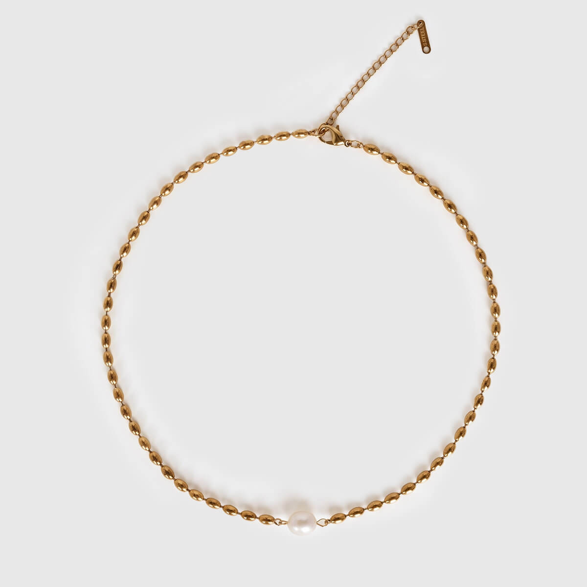 Singular Pearl Capsule Necklace