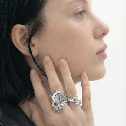 Silver Relic Sculptural Ring