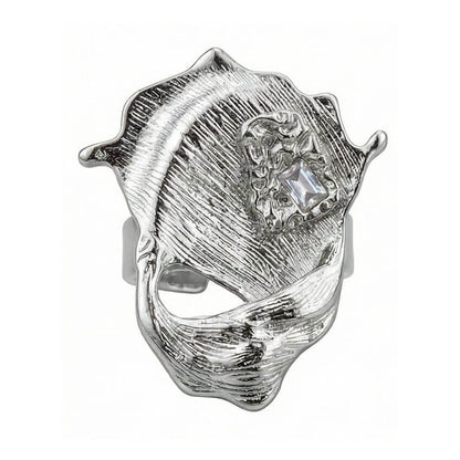 Silver Relic Sculptural Ring