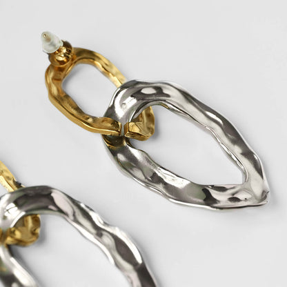 Molten Duality Drop Earrings