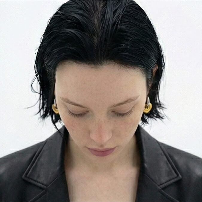 Quiet Heart Two-Tone Hoops
