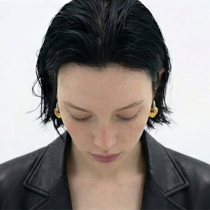 Quiet Heart Two-Tone Hoops