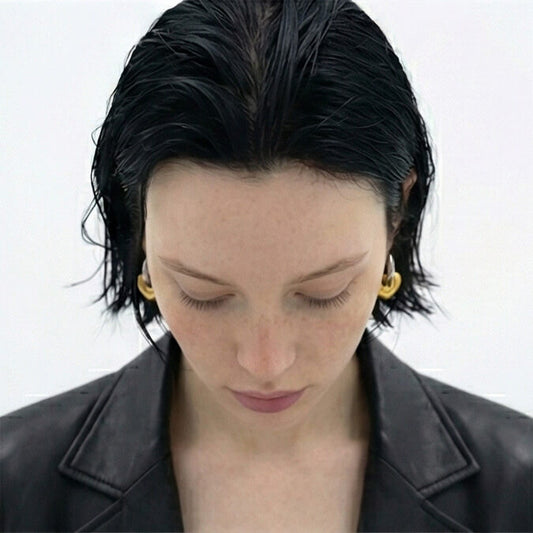 Quiet Heart Two-Tone Hoops