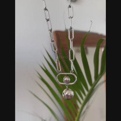 Pendulum Orbital Statement Necklace