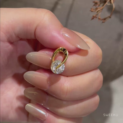 Minimalist CZ Pave Huggie Hoops