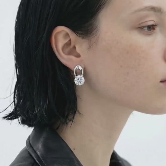 Minimalist CZ Pave Huggie Hoops